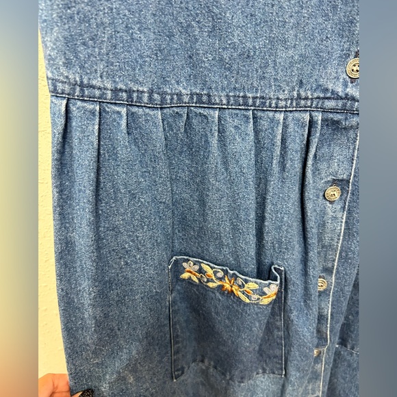 Vintage Denim Midi Jumper Dress - Picture 7 of 9